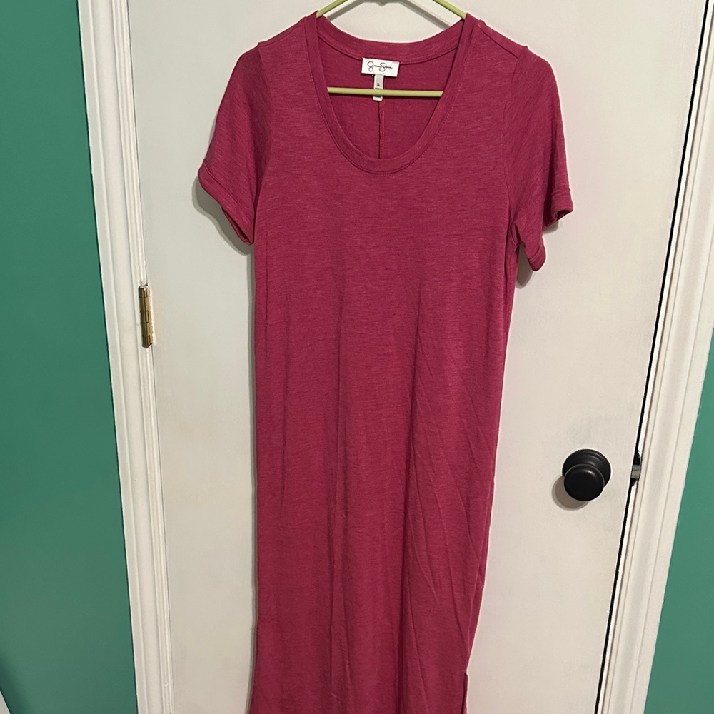 0219 Jessica Simpson Pink Maxi Dress size small
